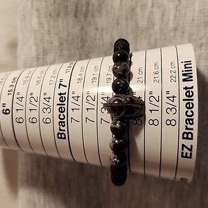 Spartan Helmet Agate Beaded Bracelet